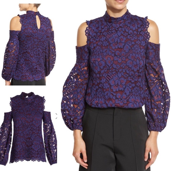 Alexis Siri Cold Shoulder Lace Blouse - Picture 2 of 10